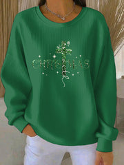 Women's Christmas Belief Print Casual Sweatshirt