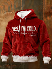 Men's Christmas Inspired Vintage Cozy Flannel Hoodie