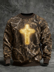 Men's Faith Camo Crew Neck Sweatshirt