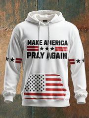 Unisex Nake America Pray Again Printed Hoodie