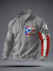 Men's Puerto Rico Printed Casual Tops