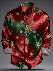Men's Luxury Christmas Art Printed Shirt