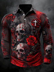 Men's Skull Cross Faith Long Sleeve Shirt