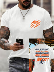 Men's Good Better Best Print Gift For Football Fans Gameday Casual Tee