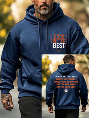 Men's Good Better Best Print Gift For Football Fans Gameday Casual Hoodie