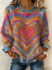 Women's Heart Print Casual Top