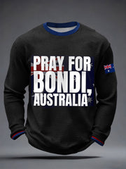 Men's Pray For Bondi, Australia Waffle T-Shirts