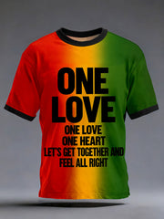 Men's Reggae Music Inspired Print T-Shirt