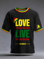 Men's Love The Life You Live Live The Life You Love Print Vintage T-Shirt