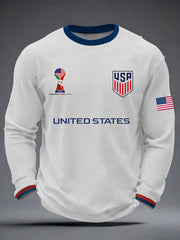 Men's USA Soccer Waffle Long Sleeve T-Shirt