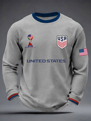 Men's USA Soccer Waffle Long Sleeve T-Shirt