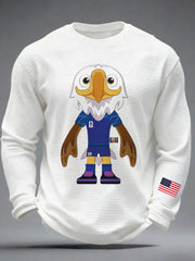 Men's World Cup USA Mascot 2026 Waffle Long Sleeve T-Shirt