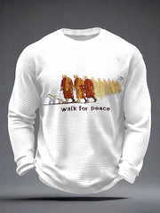 Men's Walk With Aloka Walk For Peace Waffle Long Sleeve T-Shirt