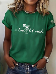 Women's St. Patrick's Day Shamrock Art Short-Sleeve T-Shirt