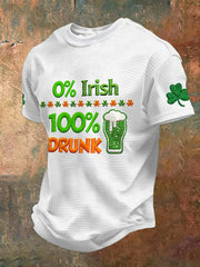 Men's Funny St. Patrick's Day Irish Beer Waffle Short Sleeve