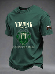 Men's St. Patrick's Day Split the G Printed Short Sleeve T-Shirt