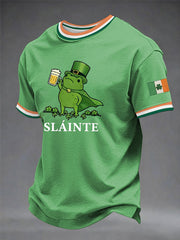 Men's Funny St Patricks Day Beer Shamrock Short Sleeve T-shirt