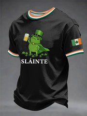 Men's Funny St Patricks Day Beer Shamrock Short Sleeve T-shirt