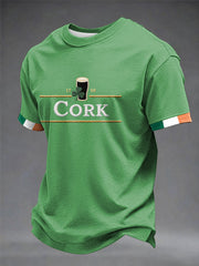 Men's St.Patrick's Day Cork print short sleeves t-shirt