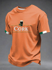 Men's St.Patrick's Day Cork print short sleeves t-shirt