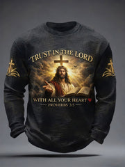 Men's 'trust in the lord with all your heart' Waffle Knit T-Shirts