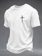 Men's Christian Freedom Cross Flag Short Sleeve T-shirt