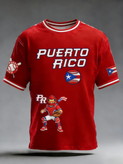 Men's Puerto Rico Baseball Short Sleeves T-shirt