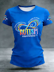 Women's Autism Acceptance short-sleeved T-shirt