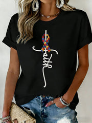 Women's Autism Awareness Print T-shirt