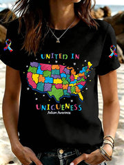 Women's Autism Acceptance Crew Neck T-shirt