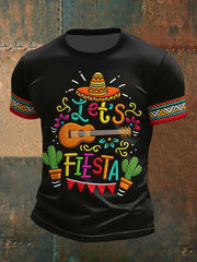 Men's Cinco De Mayo Let‘s Fiesta Print Casual Tee