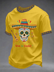 Men's Cinco De Mayo Viva La Fiesta! Print Casual Tee
