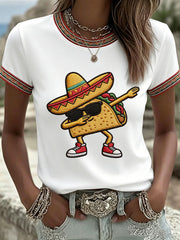 Women's Cinco de Mayo Print Casual T-Shirt