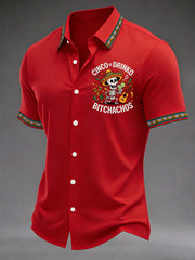 Men's Cinco De Mayo Print Short-Sleeve Shirt