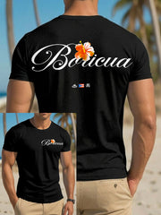 Men's Puerto Rico Print Vacation Casual T-shirt