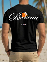Men's Puerto Rico Print Vacation Casual T-shirt