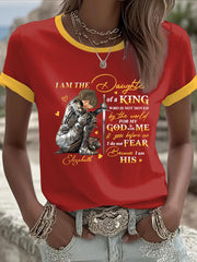 Women's 'I Am The Daughter Of The King' Printed Casual T-Shirt