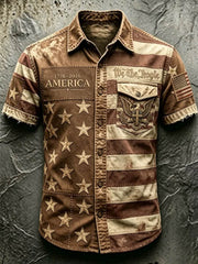Men'S Anniversary National Faith Print Shirt