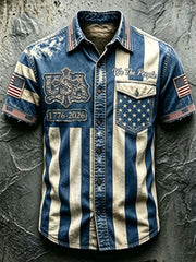 Men'S Anniversary National Faith Print Shirt