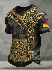 Men's Sicilia Trinacria Short Sleeves T-shirt