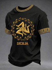 Men's Sicilia Trinacria Short Sleeves T-shirt