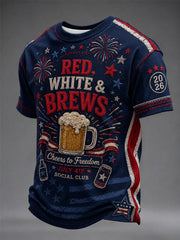 Men's Independence Day USA Drinking Party T-Shirt