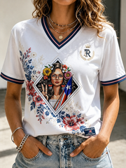 Women's Puerto Rico Printed short-sleeved T-shirt