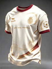 Men's Spanish Football Printed T-shirt