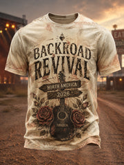 Men's Country Rock Tour 2026 Graphic T-Shirt