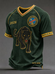 Men's 2026 Democratic Republic of Congo Football V-Neck T-Shirts