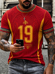Men's Gift For Football Fans Print Casual Tee