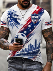 Men's Gift For Soccer Fans Print Casual Tee