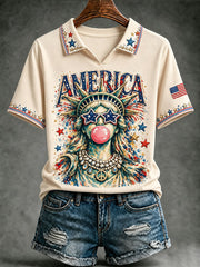 Women's America Bubble-Blowing Tops