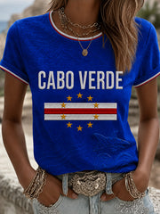Women's Gift For Football Fans Print Casual Short Sleeve O-Neck T-shirt